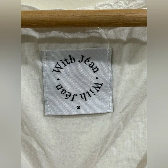 With Jean White Cotton Lace-Trim Cropped Camisole Top - Picture 2 of 3